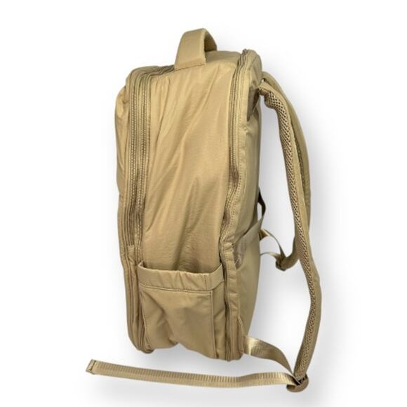 Lovevook 40L Travel Backpack Women Shoe Compartment Puffer Carry On Khaki Tan - Picture 6 of 15